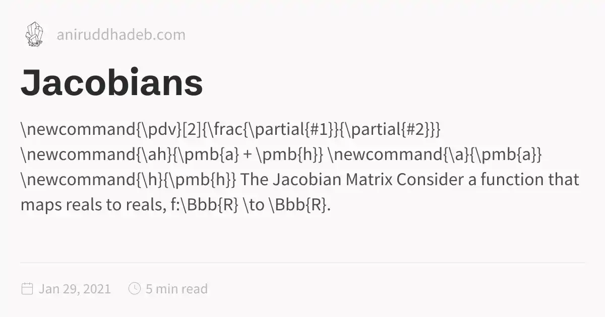 Pytorch Jacobians Jacobians